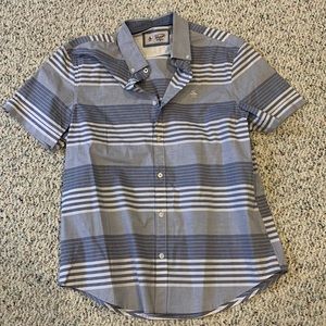Striped Short Sleeve Button-Down Shirt